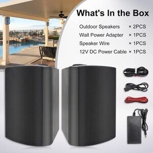 HERDIO 4inch 2-Way Waterproof Indoor/Outdoor Speakers HOS-401